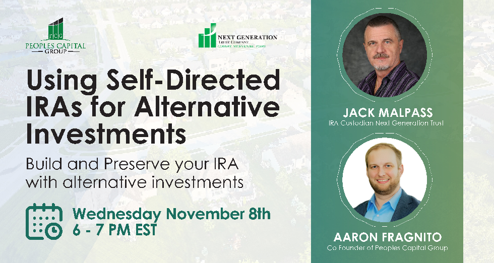 [inar] Using SelfDirected IRA's for Alternative Investments Next